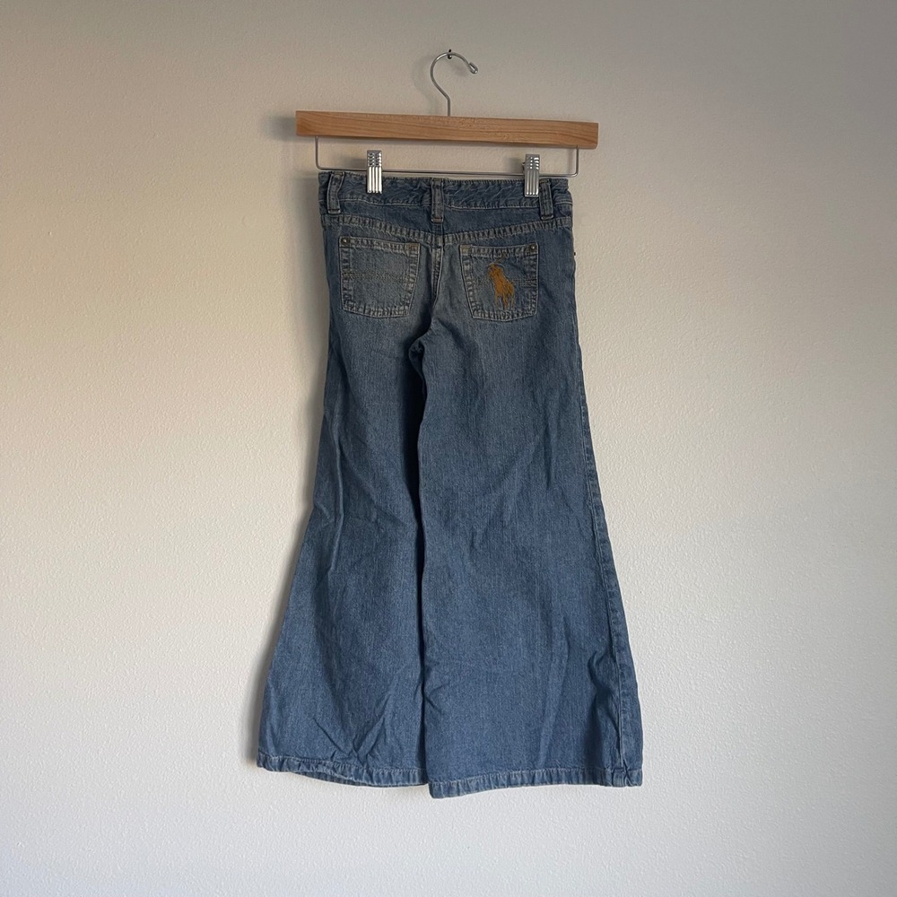 Vintage‎ Kids Y2K Ralph Lauren Bellbottom Wide Leg Jeans Size 6